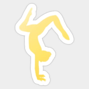 Copy of A silhouette of a double stag handstand Sticker